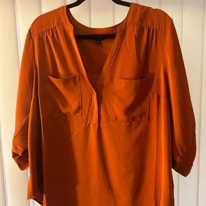 Torrid, Harper Blouse, dark orange, size 1